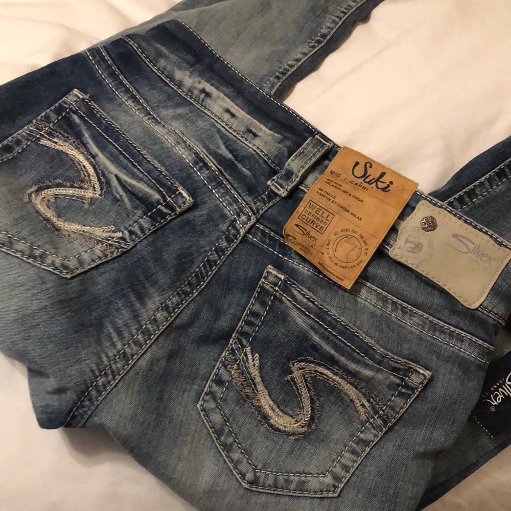 Silver Jean Capri